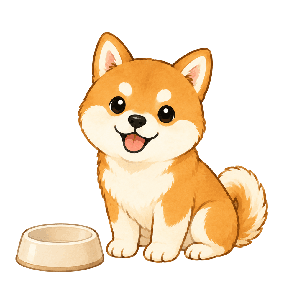こむぎ(柴犬)のイラスト