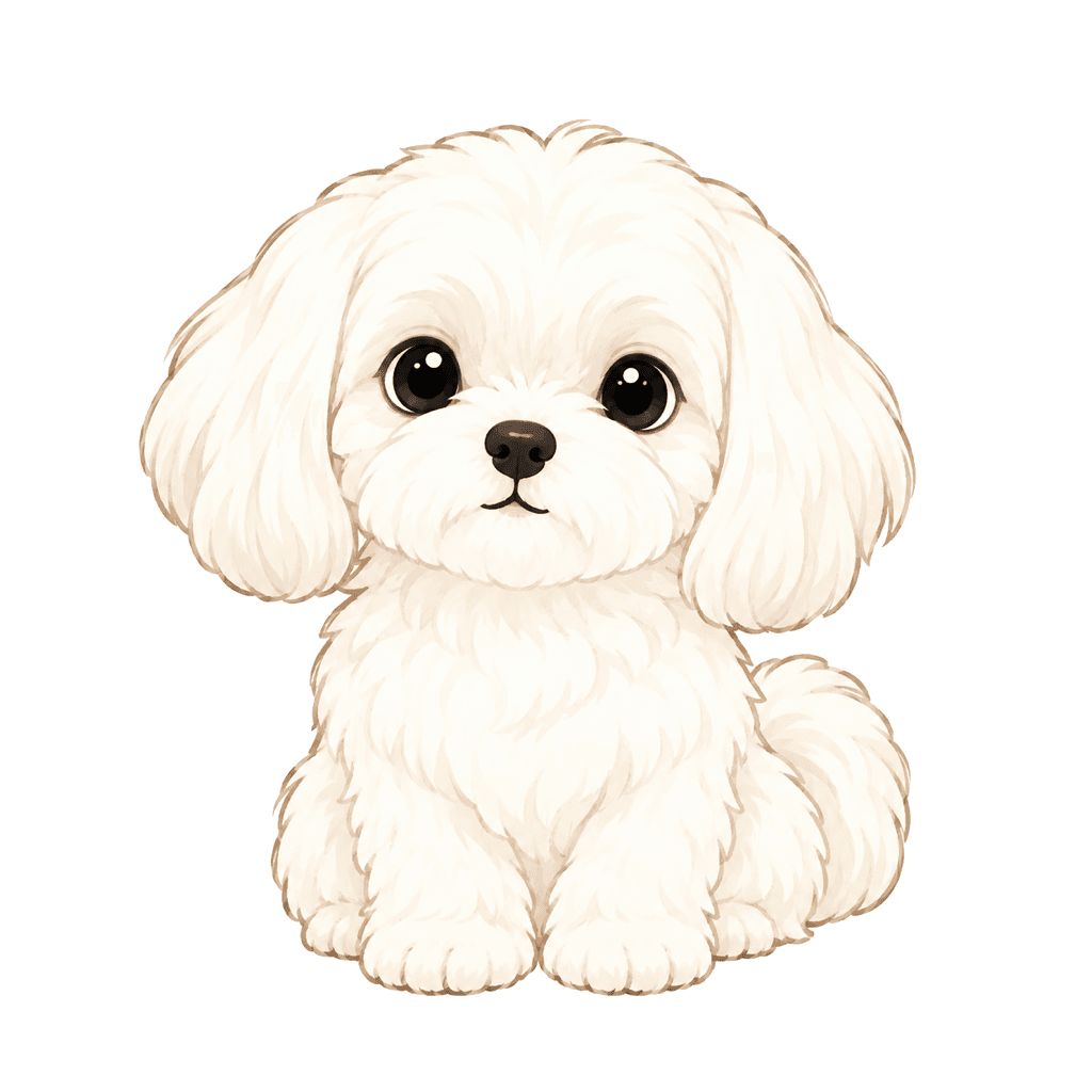 ゆき(マルチーズ)のイラスト