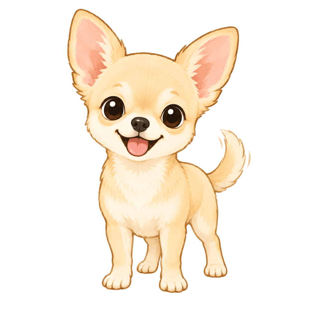 ぷりん(チワワ)のイラスト