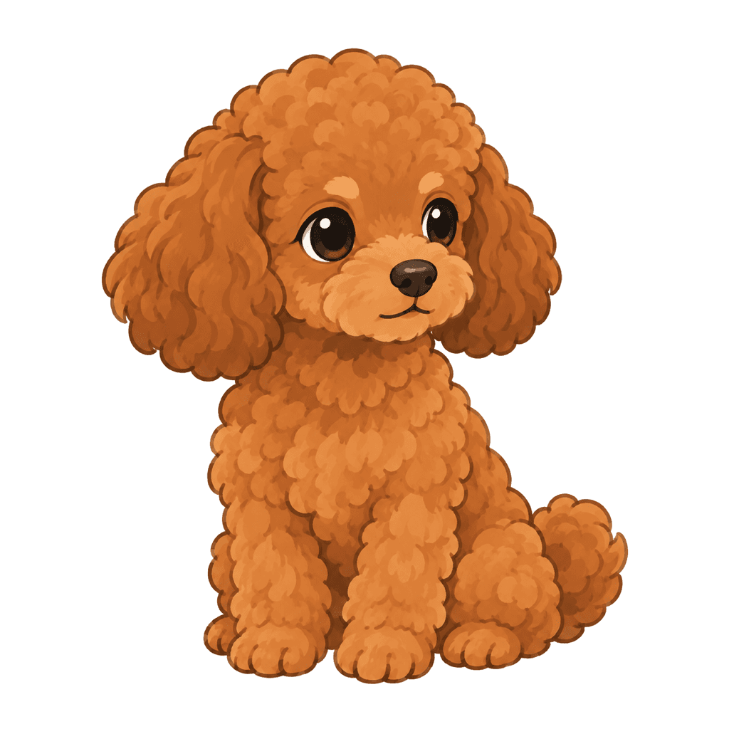 マロン(トイプードル)のイラスト