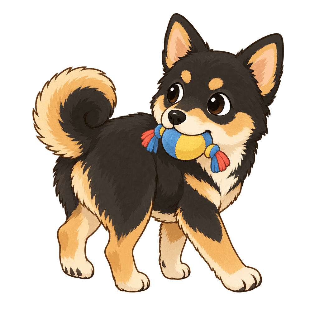 ぽん太(ミックス犬)のイラスト
