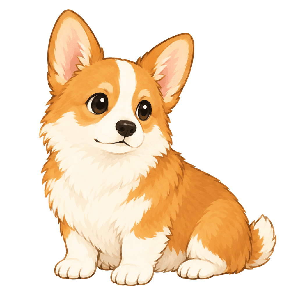 はな(コーギー)のイラスト