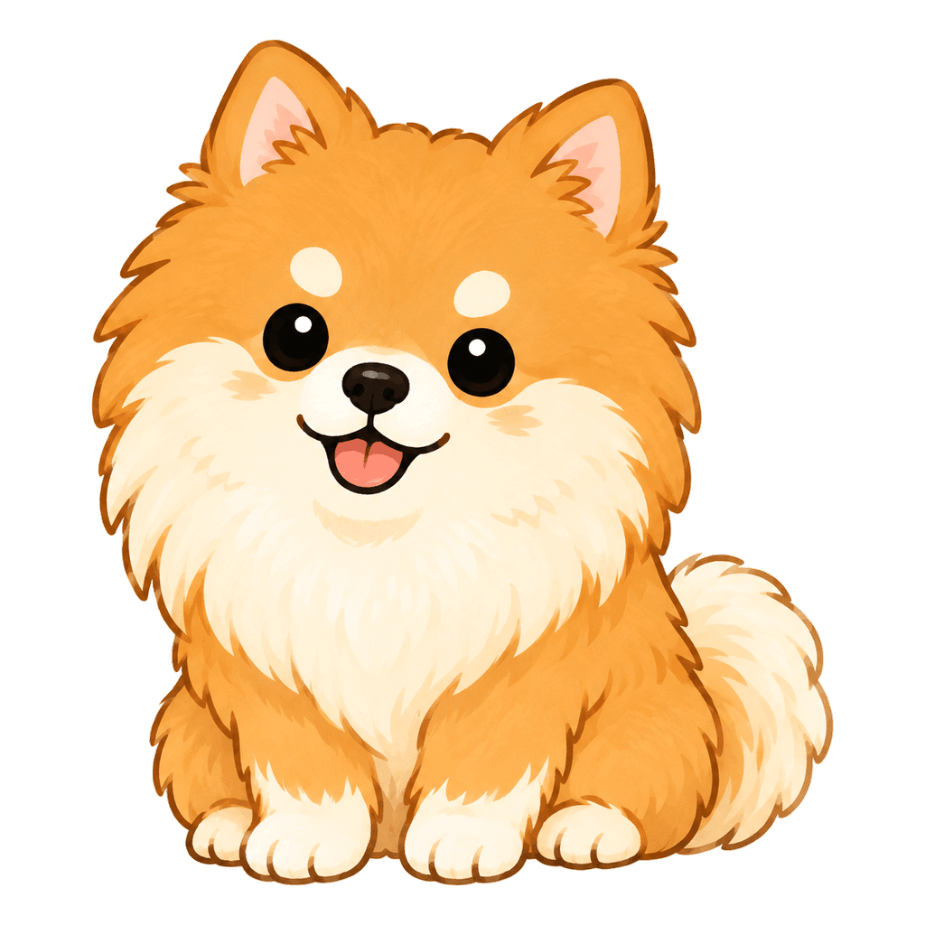 だいふく(ポメラニアン)のイラスト